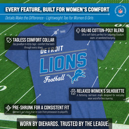 Detroit Lions NFL Gameday Women's Relaxed Fit T-shirt - Royal