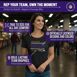 Baltimore Ravens NFL Gameday Women's Relaxed Fit T-shirt - Black