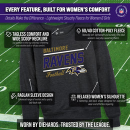 Minnesota Vikings NFL Womens Crew Neck Light Weight - Charcoal