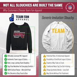 Arizona Cardinals NFL Womens Crew Neck Light Weight - Black