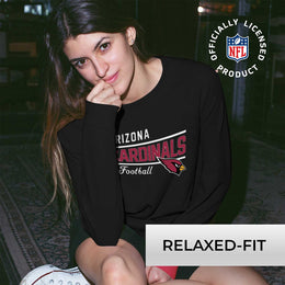 Arizona Cardinals NFL Womens Crew Neck Light Weight - Black