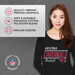 Arizona Cardinals NFL Womens Crew Neck Light Weight - Black