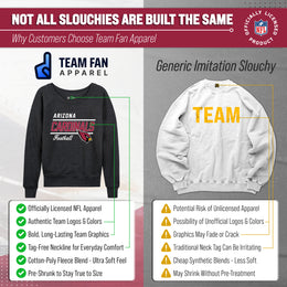 Arizona Cardinals NFL Womens Crew Neck Light Weight - Charcoal