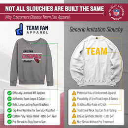 Arizona Cardinals NFL Womens Crew Neck Light Weight - Sport Gray