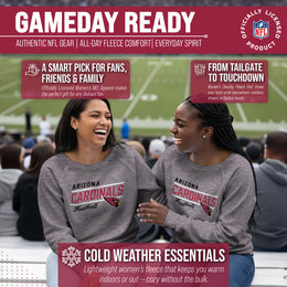 Arizona Cardinals NFL Womens Crew Neck Light Weight - Sport Gray