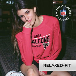 Atlanta Falcons NFL Womens Crew Neck Light Weight - Red