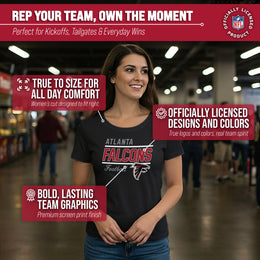 Atlanta Falcons NFL Gameday Women's Relaxed Fit T-shirt - Black