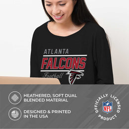 Atlanta Falcons NFL Womens Crew Neck Light Weight - Black