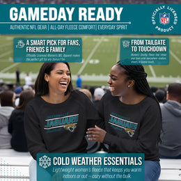 Jacksonville Jaguars NFL Womens Crew Neck Light Weight - Charcoal