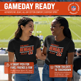 Cincinnati Bengals NFL Gameday Women's Relaxed Fit T-shirt - Black