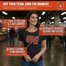 Cincinnati Bengals NFL Gameday Women's Relaxed Fit T-shirt - Black