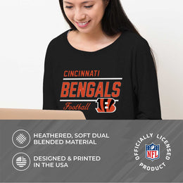 Cincinnati Bengals NFL Womens Crew Neck Light Weight - Black