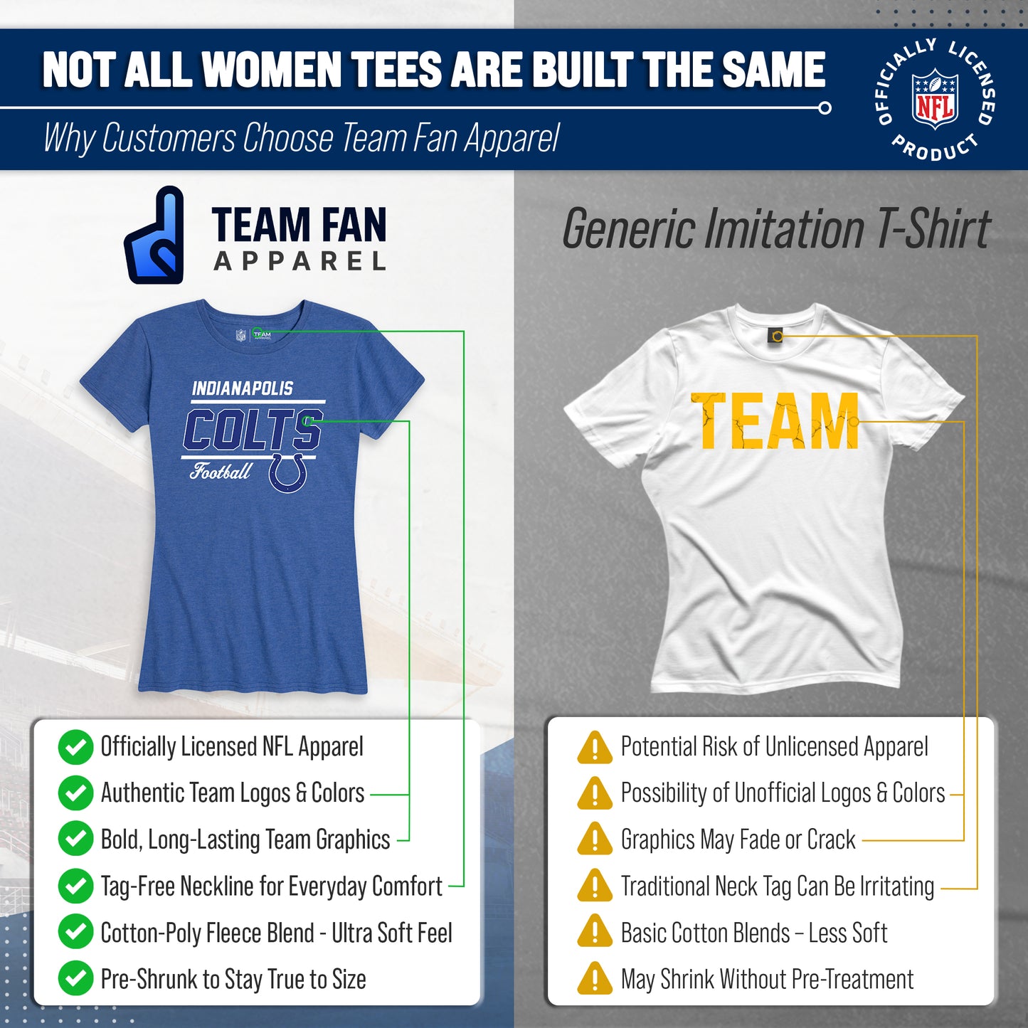 Indianapolis Colts NFL Gameday Women's Relaxed Fit T-shirt - Royal