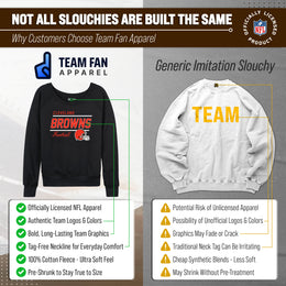 Cleveland Browns NFL Womens Crew Neck Light Weight - Black