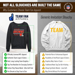 Cleveland Browns NFL Womens Crew Neck Light Weight - Charcoal