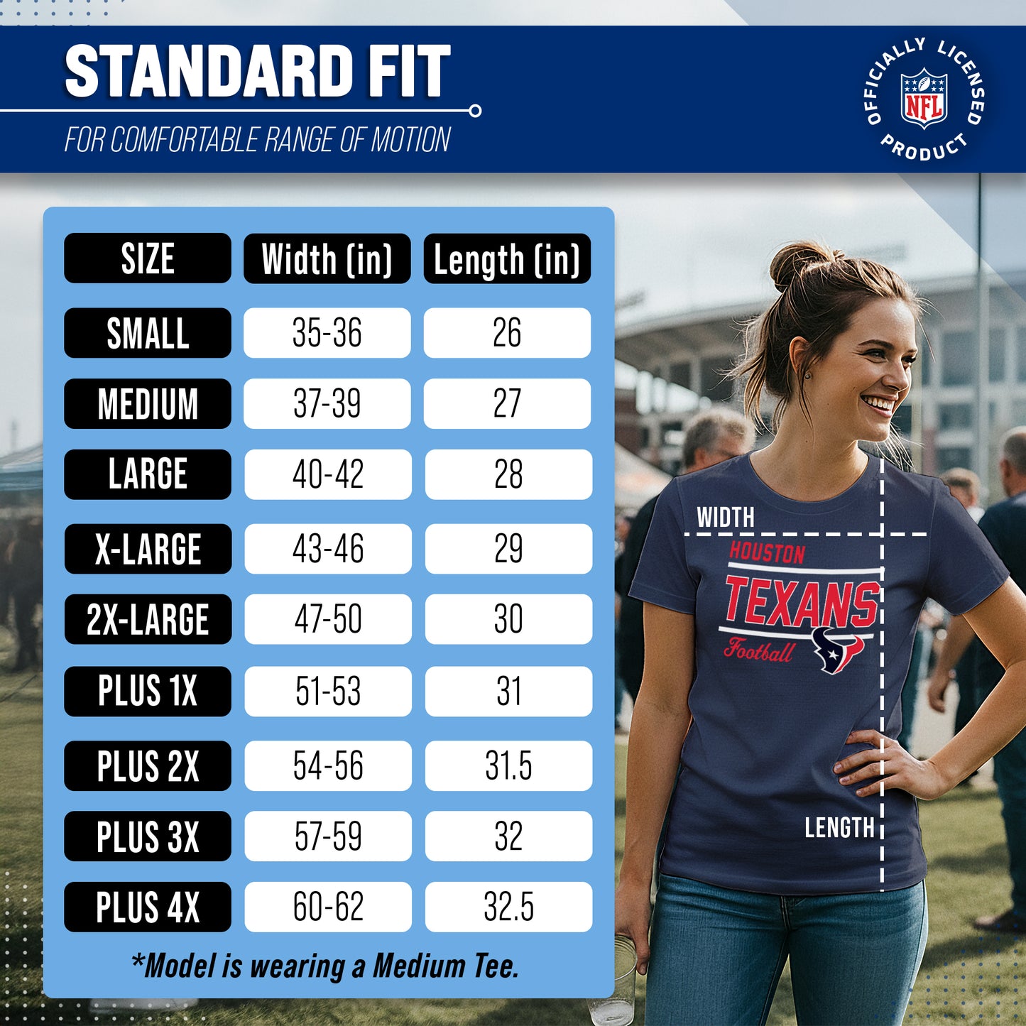 Houston Texans NFL Gameday Women's Relaxed Fit T-shirt - Navy
