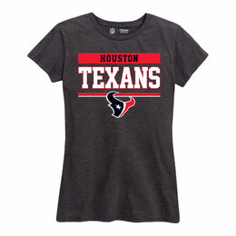 Houston Texans NFL Women's Team Block Charcoal Tagless T-Shirt - Charcoal