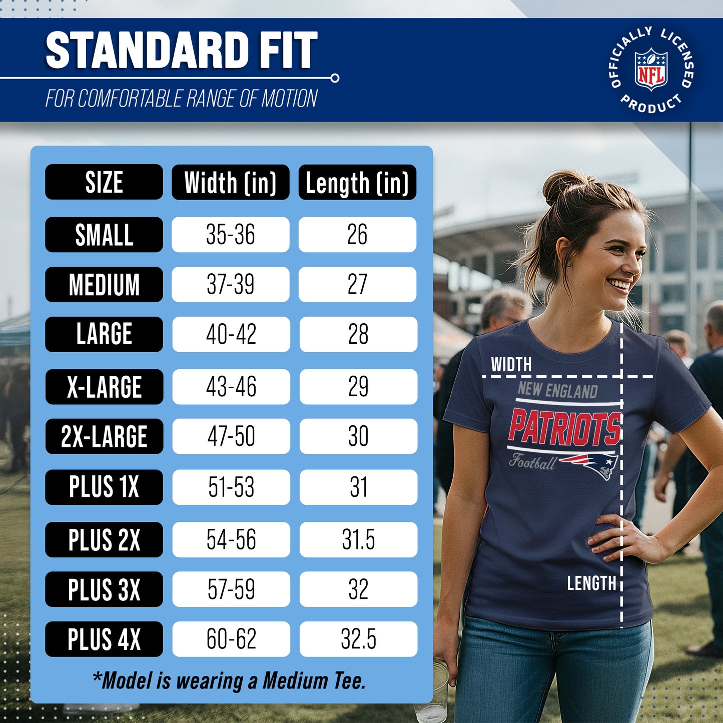 New England Patriots NFL Gameday Women's Relaxed Fit T-shirt - Navy