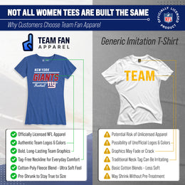 New York Giants NFL Gameday Women's Relaxed Fit T-shirt - Royal