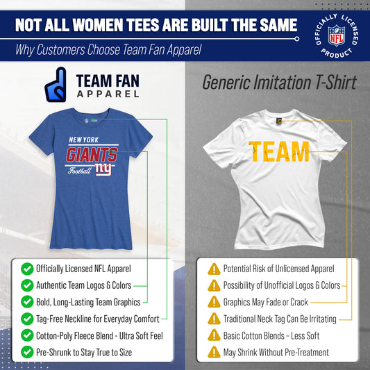 New York Giants NFL Gameday Women's Relaxed Fit T-shirt - Royal
