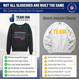 New York Giants NFL Womens Crew Neck Light Weight - Charcoal