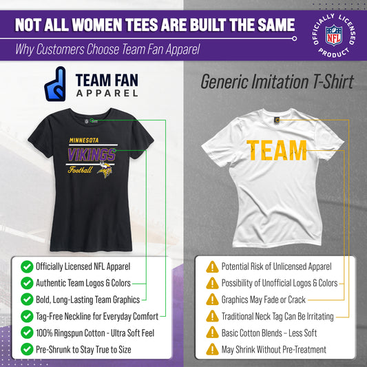 Minnesota Vikings NFL Gameday Women's Relaxed Fit T-shirt - Black