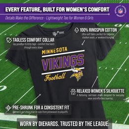 Minnesota Vikings NFL Gameday Women's Relaxed Fit T-shirt - Black