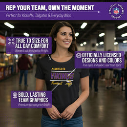 Minnesota Vikings NFL Gameday Women's Relaxed Fit T-shirt - Black