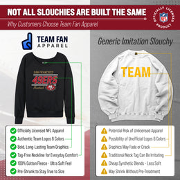 San Francisco 49ers NFL Womens Crew Neck Light Weight - Black
