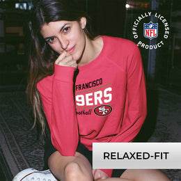 San Francisco 49ers NFL Womens Crew Neck Light Weight - Red