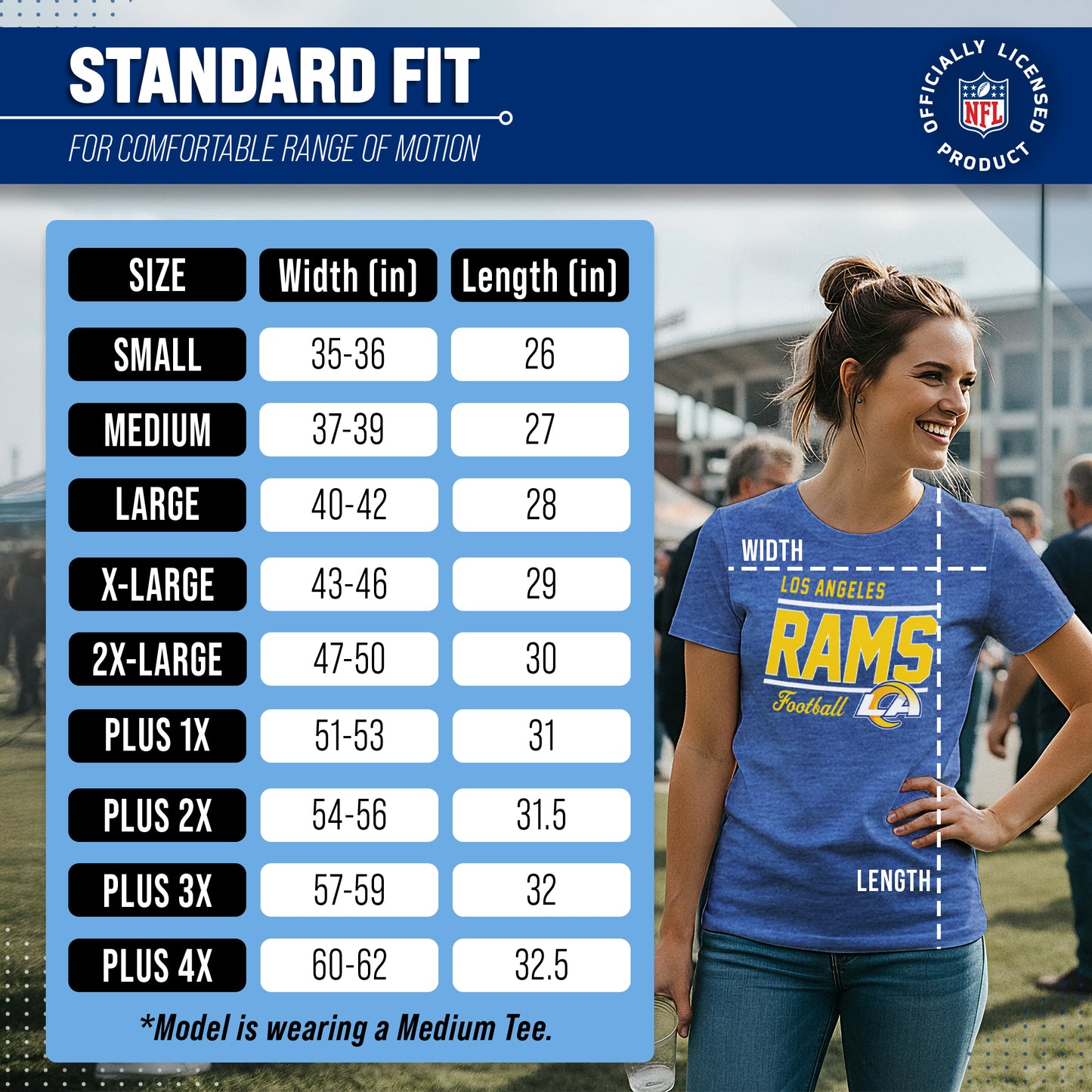 Los Angeles Rams NFL Gameday Women's Relaxed Fit T-shirt - Royal