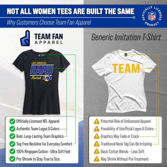 Los Angeles Rams NFL Gameday Women's Relaxed Fit T-shirt - Black