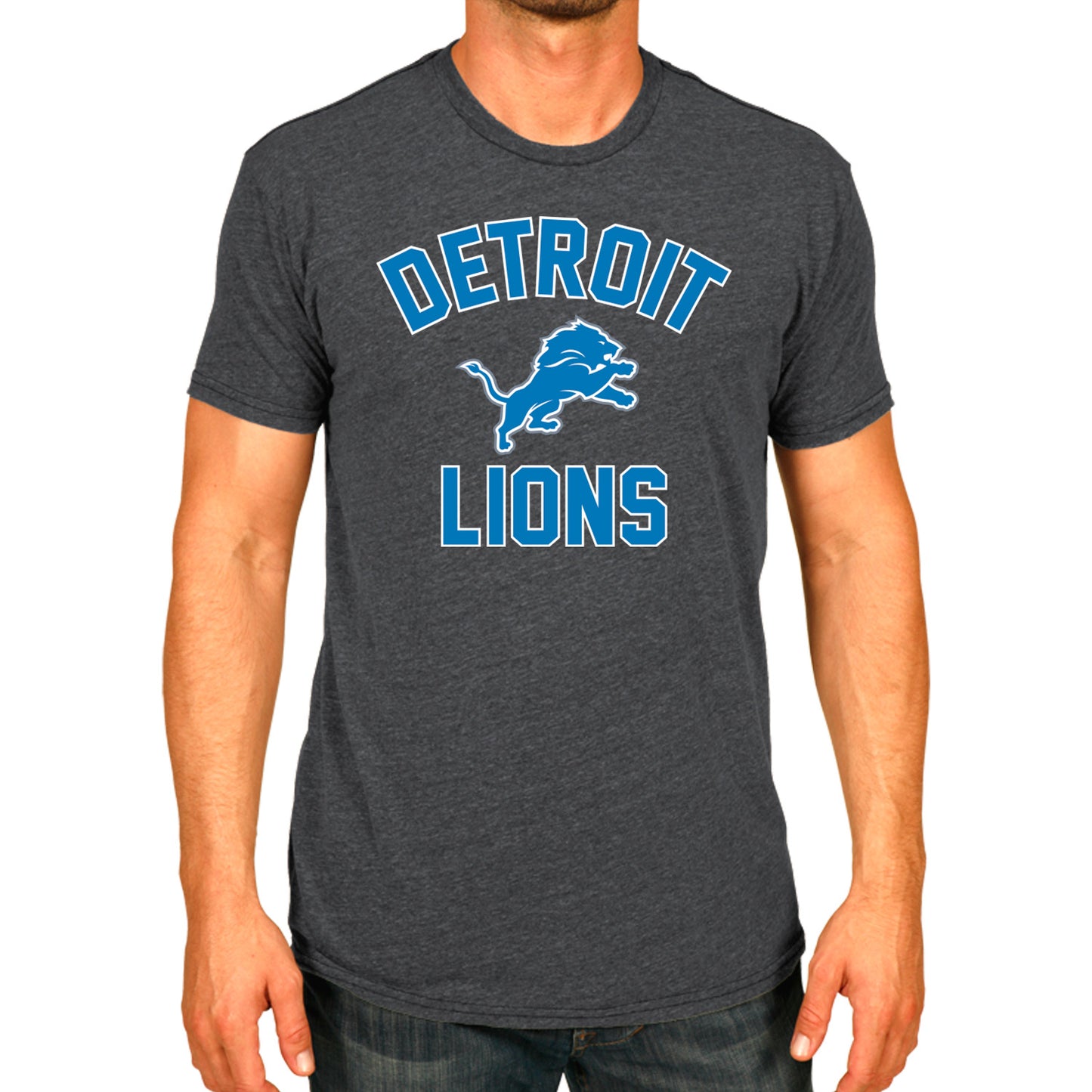 Detroit Lions NFL Adult Gameday T-Shirt - Heathered Charcoal