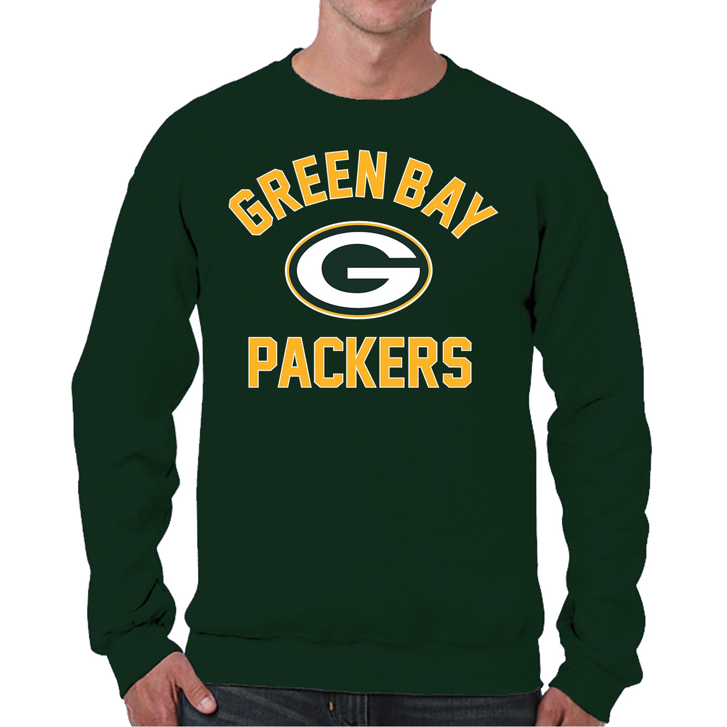 Green Bay Packers NFL Adult Gameday Football Crewneck Sweatshirt - Forest Green