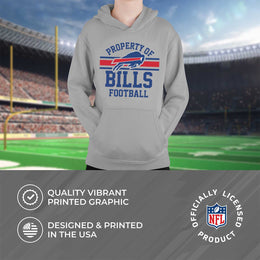 Buffalo Bills NFL Youth Property Of Hooded Sweatshirt - Sport Gray