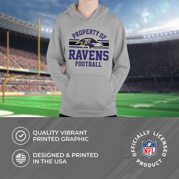 Baltimore Ravens NFL Youth Property Of Hooded Sweatshirt - Sport Gray