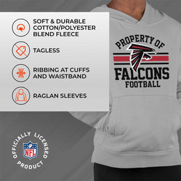 Atlanta Falcons NFL Youth Property Of Hooded Sweatshirt - Sport Gray