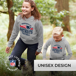 New England Patriots NFL Youth Property Of Hooded Sweatshirt - Sport Gray