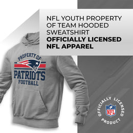New England Patriots NFL Youth Property Of Hooded Sweatshirt - Sport Gray