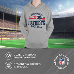 New England Patriots NFL Youth Property Of Hooded Sweatshirt - Sport Gray