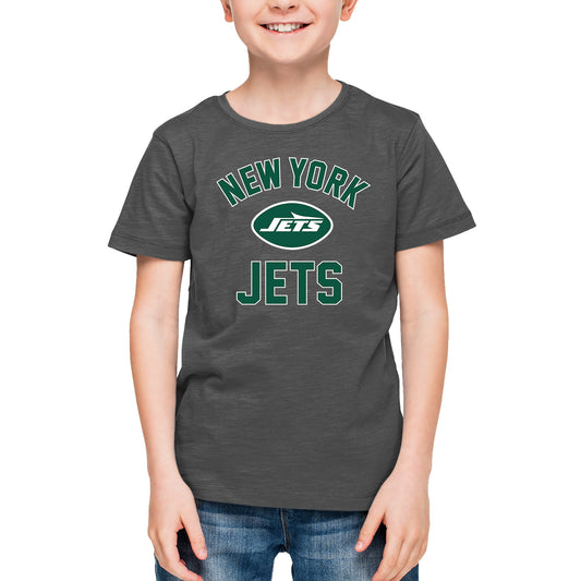 New York Jets NFL Youth Gameday Football T-Shirt - Charcoal