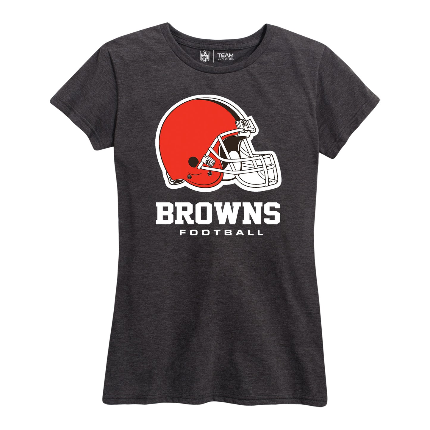 Cleveland Browns Women's NFL Ultimate Fan Logo Short Sleeve T-Shirt - Charcoal