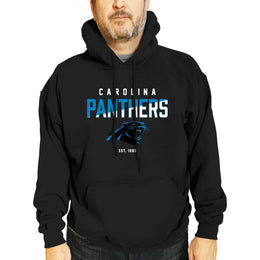 Carolina Panthers Adult NFL Diagonal Fade Fleece Hooded Sweatshirt - Black