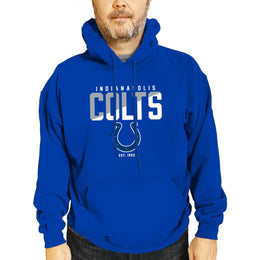 Indianapolis Colts Adult NFL Diagonal Fade Fleece Hooded Sweatshirt - Royal
