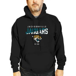 Jacksonville Jaguars Adult NFL Diagonal Fade Fleece Hooded Sweatshirt - Black
