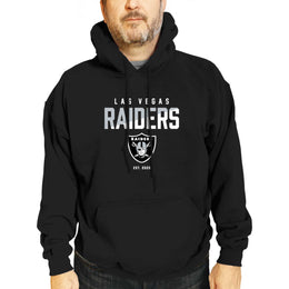Las Vegas Raiders Adult NFL Diagonal Fade Fleece Hooded Sweatshirt - Black