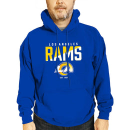 Los Angeles Rams Adult NFL Diagonal Fade Fleece Hooded Sweatshirt - Royal