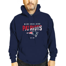New England Patriots Adult NFL Diagonal Fade Fleece Hooded Sweatshirt - Navy