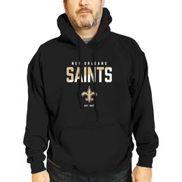 New Orleans Saints Adult NFL Diagonal Fade Fleece Hooded Sweatshirt - Black