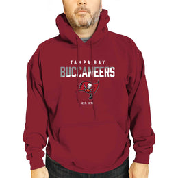 Tampa Bay Buccaneers Adult NFL Diagonal Fade Fleece Hooded Sweatshirt - Cardinal